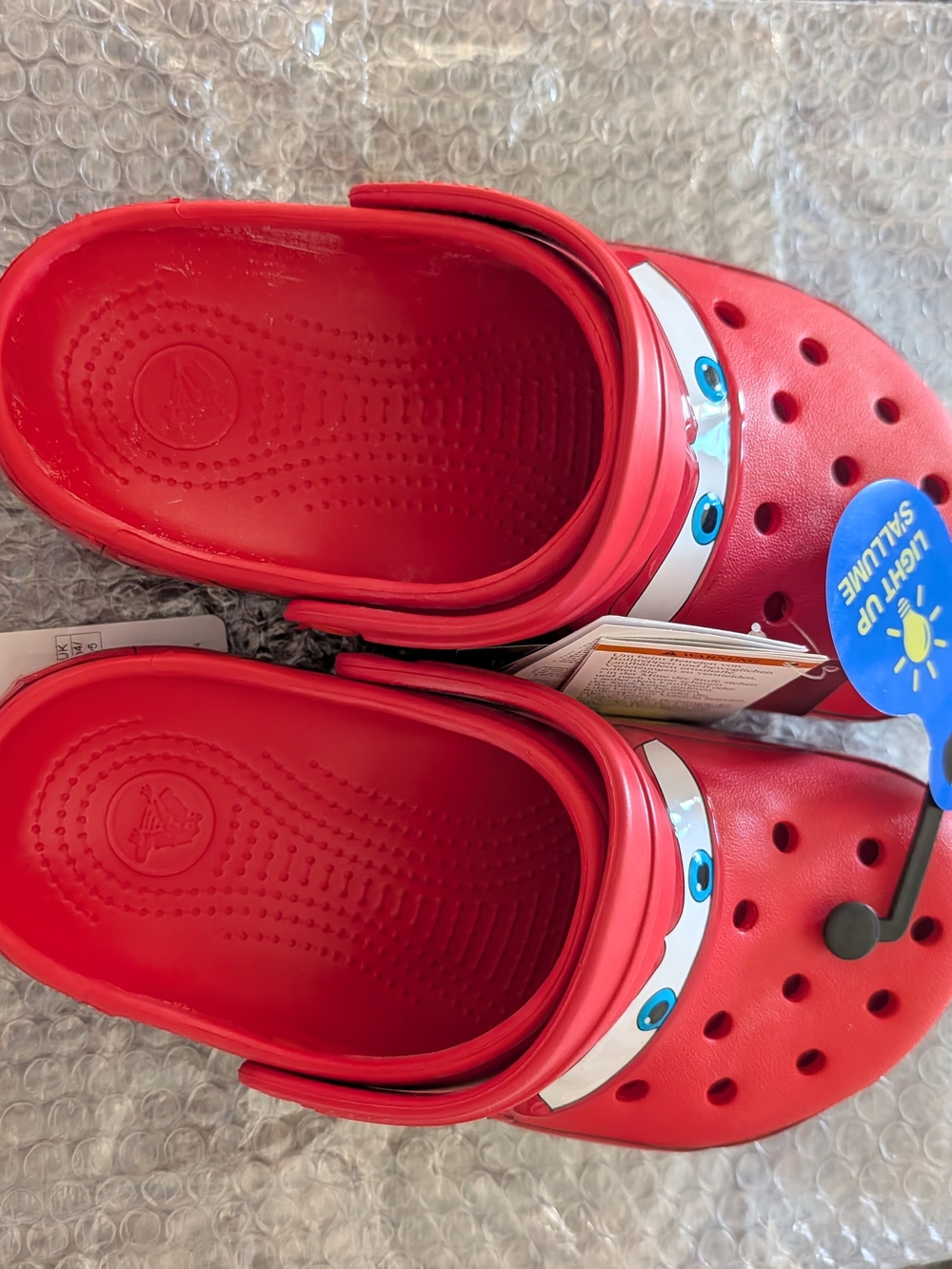 Lightning Mcqueen Crocs. Authentic. NWT. W7 Runs Small. Will Fit W6.